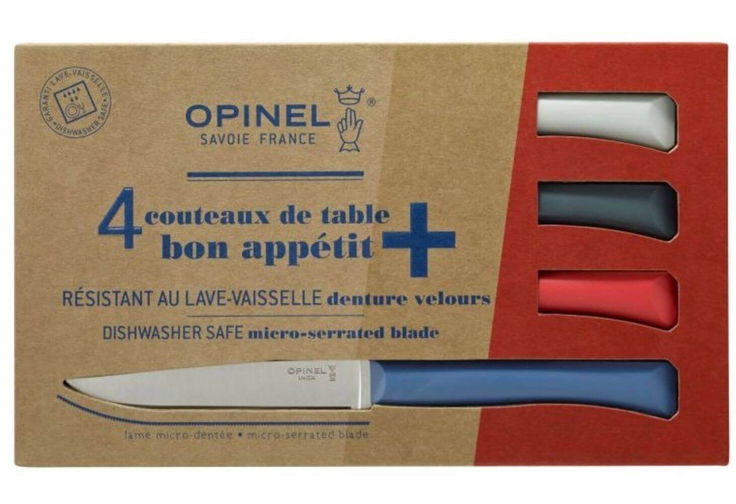 Coffret 4 couteaux couleur Opinel Bon Appétit Primo