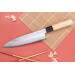 Couteau de chef 21cm japonais artisanal Naoki Mazaki Shirogami 2 San Maï manche en laurier