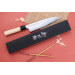 Couteau de chef 21cm japonais artisanal Naoki Mazaki Shirogami 2 San Maï manche en laurier