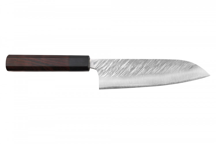 Couteau santoku japonais artisanal Yu Kurosaki Fujin 16,5cm SG2