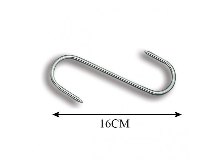 Bo&icirc;te de 10 crochets &agrave; viande 16cm Bargoin capacit&eacute; 70kg