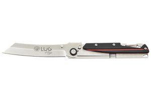 Couteau pliant LUG Higo LUSP3SHRB manche en acier et G10 noir et rouge 11cm