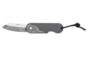 Couteau pliant Skult français éco-responsable La Vague manche gris 10cm