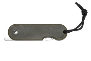 Couteau pliant Skult français éco-responsable manche vert 10cm