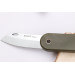 Couteau pliant Skult français éco-responsable manche vert 10cm