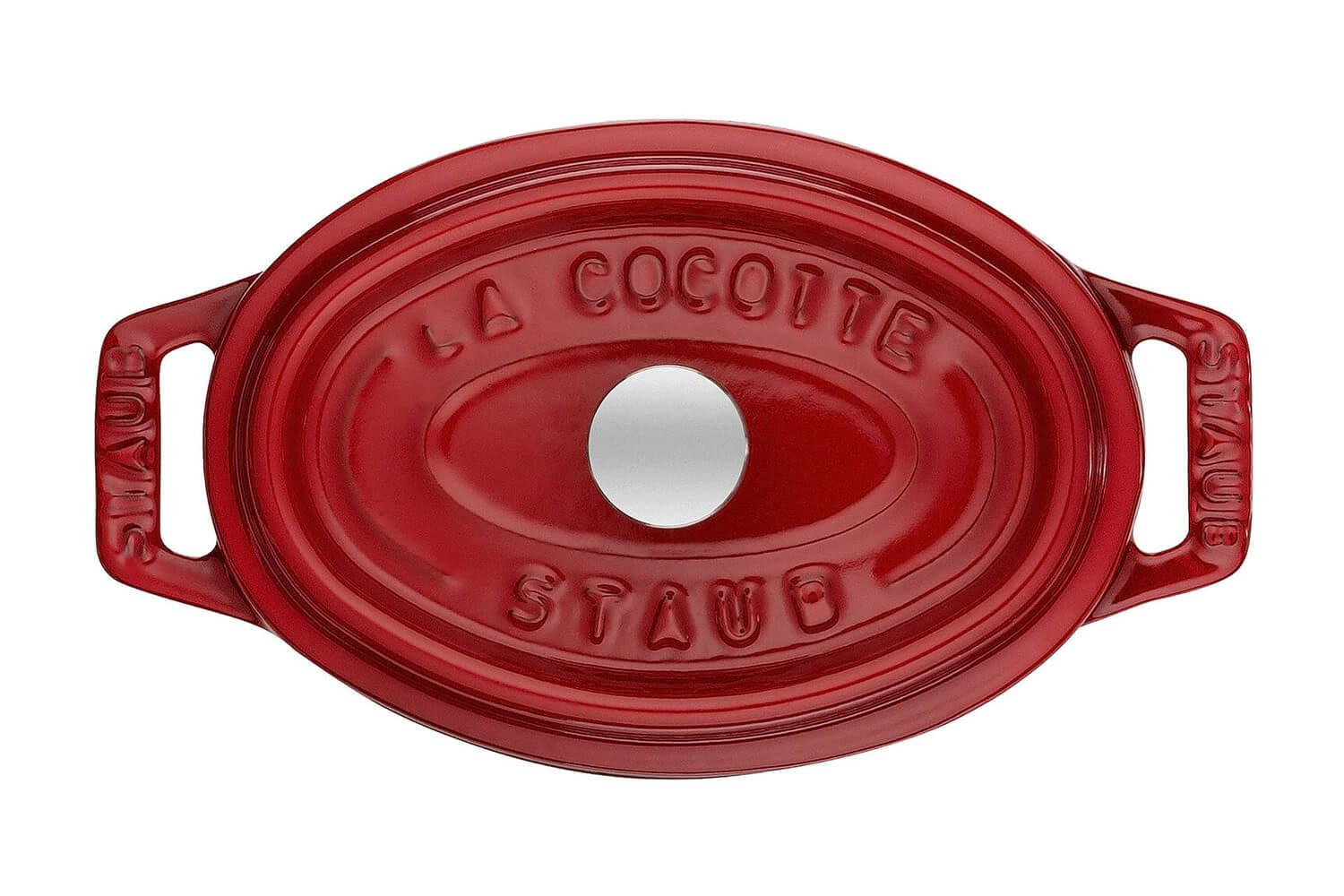 STAUB mini cocotte ovale couleur rouge cerise 11cm