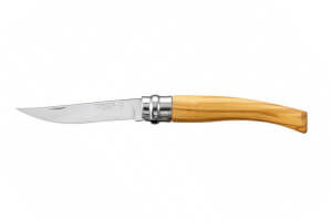 Couteau opinel Effilé n°08 lame 8cm virole tournante manche en olivier