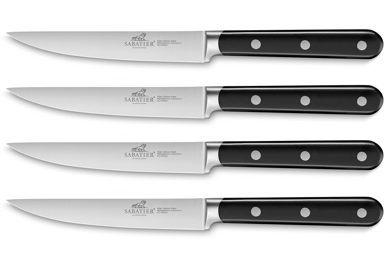 Coffret 6 couteaux steak Sabatier - Découpe facile