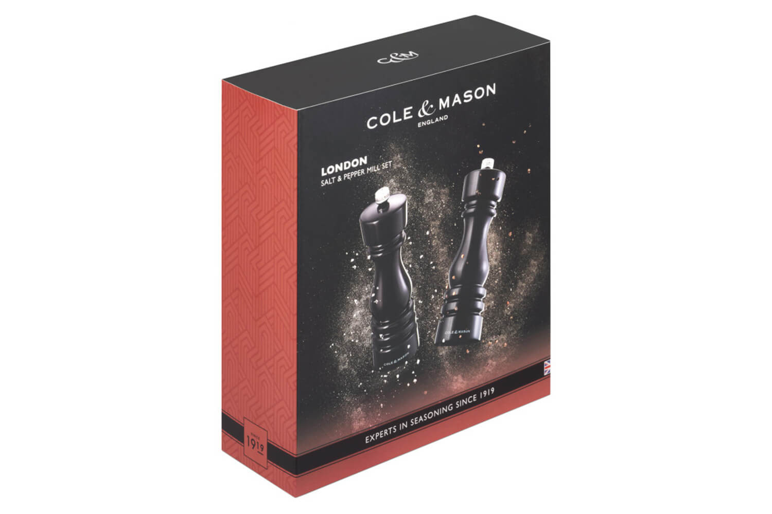Coffret moulins sel et poivre Cole & Mason London noir gloss 18cm