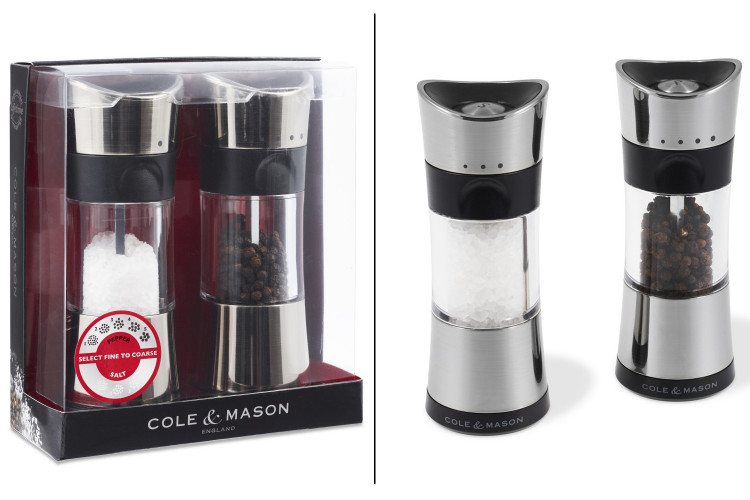 Coffret moulins sel et poivre Cole & Mason Horsham en acrylique et inox 15,4cm