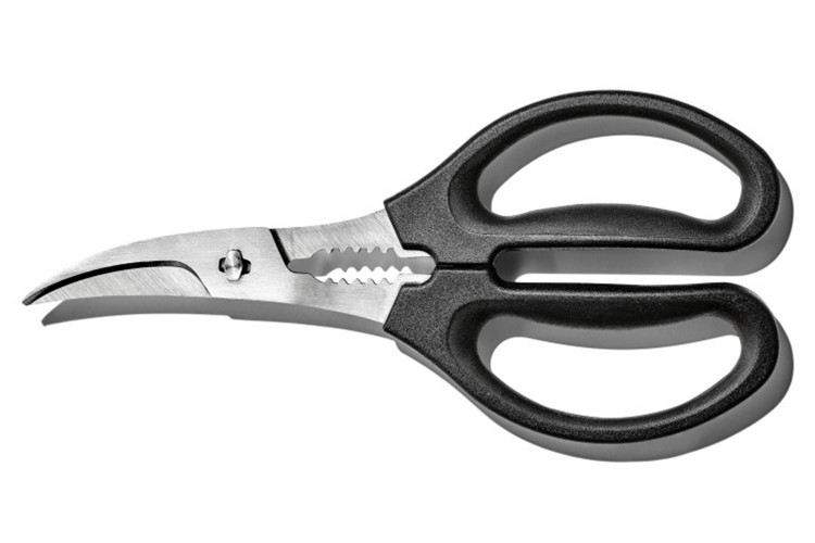 S&eacute;cateur &agrave; crustac&eacute;s Oxo &agrave; lame dent&eacute;e incurv&eacute;e