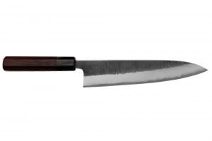 Couteau de chef 21cm japonais artisanal Toshihiro Wakui Shirogami 2 San Maï nashiji