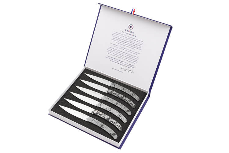 Coffret de 6 couteaux de table Le Coq Français Forêt