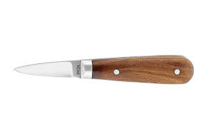 Couteau à huitres lame en acier inoxydable et manche en bois riveté