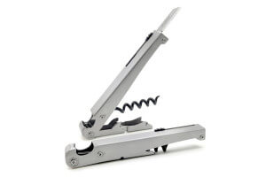 Tire-bouchon sommelier Pulltex Quadratt en acier inoxydable