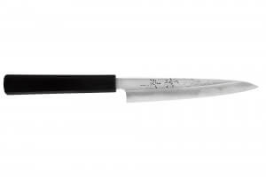 Couteau universel japonais artisanal Kagekiyo Yoshikazu Tanaka Damas Aogami 15cm