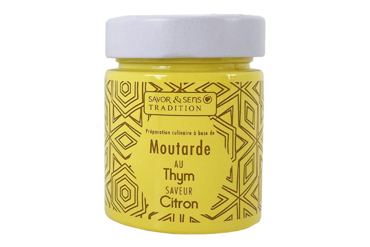 Moutarde Savor&Sens Color Block saveur thym et citron - 130g