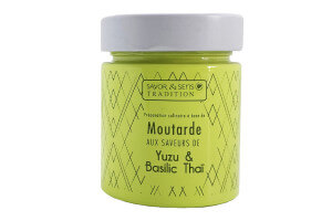 Moutarde Savor&Sens Color Block saveur yuzu et basilic thaï - 130g