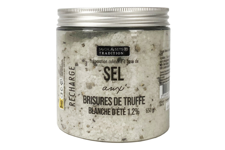 Recharge sel aromatis&eacute; &agrave; la brisure de truffe d'&eacute;t&eacute; Savor&Sens - 650g