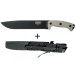 Machette Esee Junglas JUNGLAS-E lame acier carbone noir 26,5cm manche micarta gris + étui