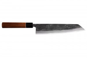 Couteau kiritsuke 24cm japonais artisanal Yuzo Black Nashiji
