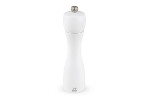 Moulin à sel sec manuel Peugeot Tahiti en bois de hêtre blanc mat