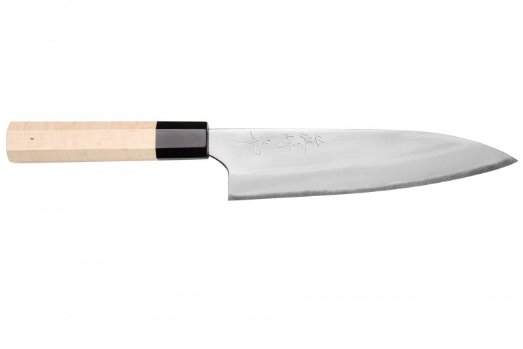 Couteau de chef 18cm japonais artisanal Naoki Mazaki WS2 poli