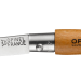 Couteau pliant Opinel Tradition Carbone n°02 lame 3,5cm manche hêtre + virole tournante
