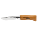 Couteau pliant Opinel Tradition Carbone n°02 lame 3,5cm manche hêtre + virole tournante