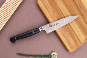 Couteau universel kiritsuke 12cm japonais Sakai Takayuki Coreless Damascus