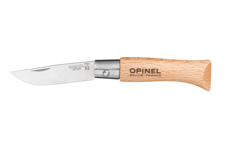 Couteau pliant Opinel Tradition Inox n&deg;03 lame 4cm manche h&ecirc;tre
