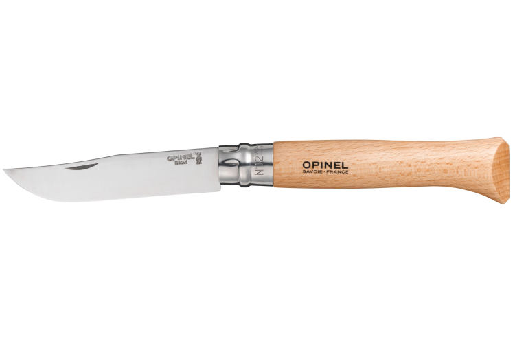 Couteau pliant Opinel Tradition Inox n°12 lame 12cm manche hêtre