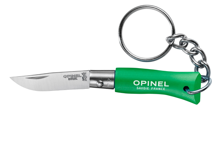 Couteau pliant Opinel Porte-cl&eacute;s Colorama n&deg;02 lame 3,5cm manche charme vert prairie