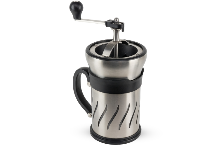 Moulin &agrave; caf&eacute; et cafeti&egrave;re &agrave; piston 2 en 1 Peugeot Paris Press en inox / ABS 15cm