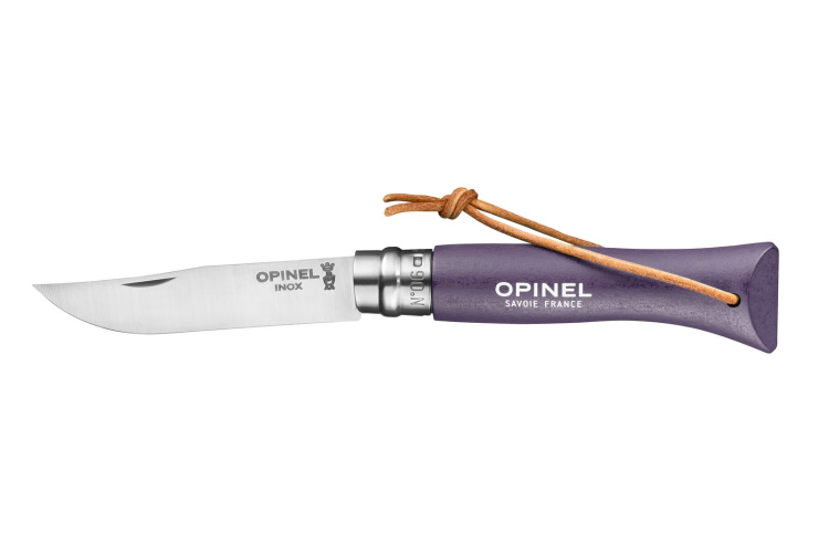 Couteau pliant Opinel Baroudeur Colorama n&deg;06 lame 7cm manche charme violet gris