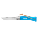 Couteau pliant Opinel Baroudeur Colorama n°07 lame 8cm manche charme bleu cyan