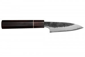 Couteau d'office 9cm japonais artisanal Naoki Mazaki WS2 Black Nashiji