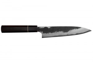 Couteau universel 15cm japonais artisanal Naoki Mazaki WS2 Black Nashiji