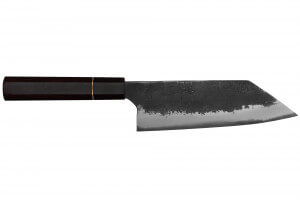 Couteau bunka 16,5cm japonais artisanal Naoki Mazaki WS2 Black Nashiji