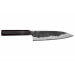 Couteau gyuto 18cm japonais artisanal Naoki Mazaki WS2 Black Nashiji