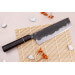 Couteau nakiri 16,5cm japonais artisanal Naoki Mazaki WS2 Black Nashiji