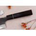 Couteau nakiri 16,5cm japonais artisanal Naoki Mazaki WS2 Black Nashiji