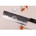 Couteau nakiri 16,5cm japonais artisanal Naoki Mazaki WS2 Black Nashiji