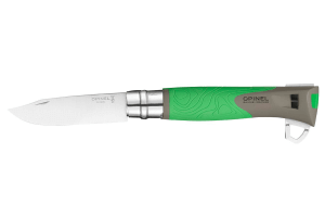 Couteau pliant multifonction Opinel Explore Tire-Tique n°12 lame 10cm manche polymère vert