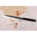 Couteau sujihiki 24cm japonais artisanal Naoki Mazaki WS2 Black Nashiji