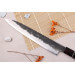 Couteau sujihiki 24cm japonais artisanal Naoki Mazaki WS2 Black Nashiji