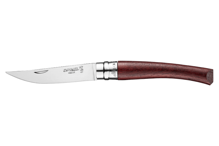 Couteau pliant Opinel Effilé n°08 lame poliglace 8cm manche padouk