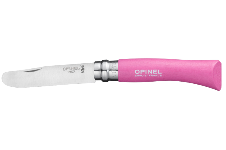 Couteau pliant Mon Premier Opinel n&deg;07 lame 8cm manche en charme fuchsia