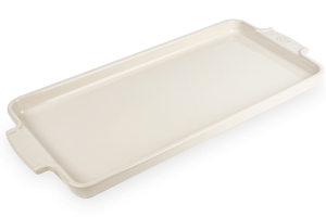 Plaque apéritifs et mignardises Peugeot Appolia en céramique écru 34,5x16cm