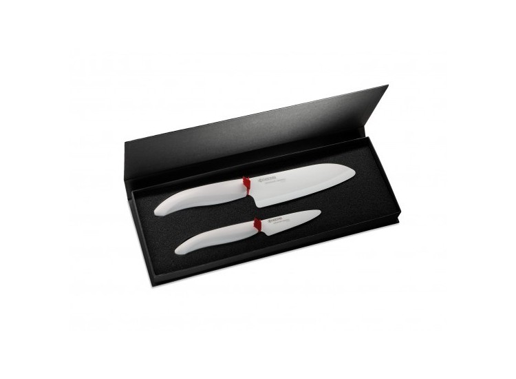 Coffret Couteau Chef + Office lames blanches Kyocera